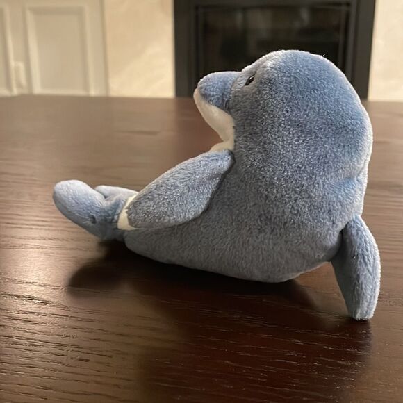 1996 Vintage Ty Beanie Baby Echo the Dolphin PVC Pellets Good Condition 9” long - Picture 5 of 9